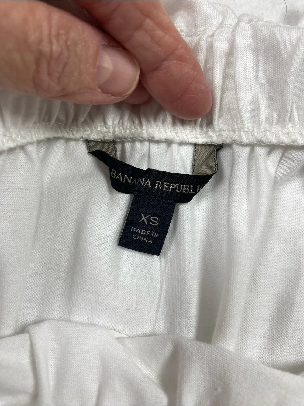 Banana‎ Republic Cotton White Off-Shoulder Ruffle Sleeve Top- XSmall, Summer